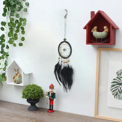 Car Dream Catcher Charm with Feather Tassel Pendant