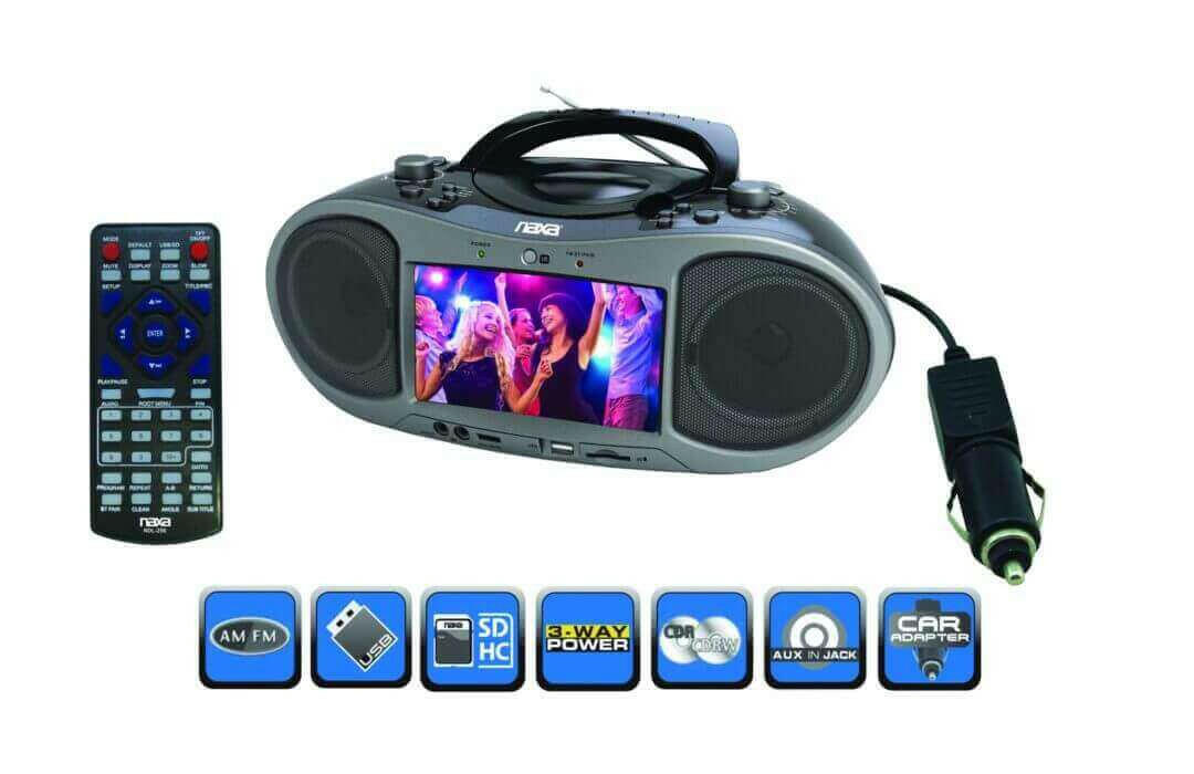 7" Bluetooth® DVD Boombox.