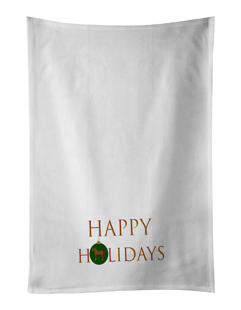 Arabian Horse Happy Holidays Cotton Kitchen Towels - Set of 2