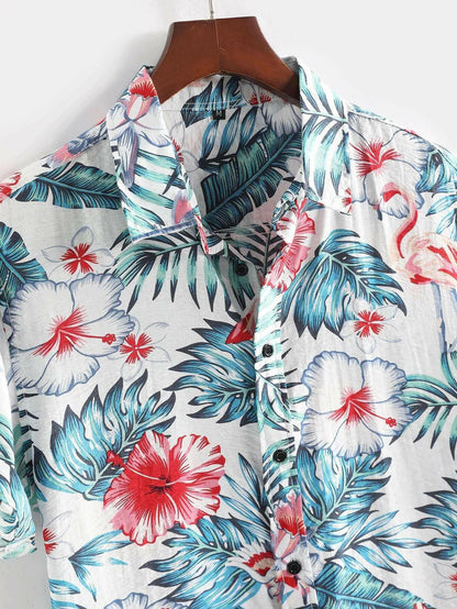 Floral Vacation Short Sleeve Shirt.