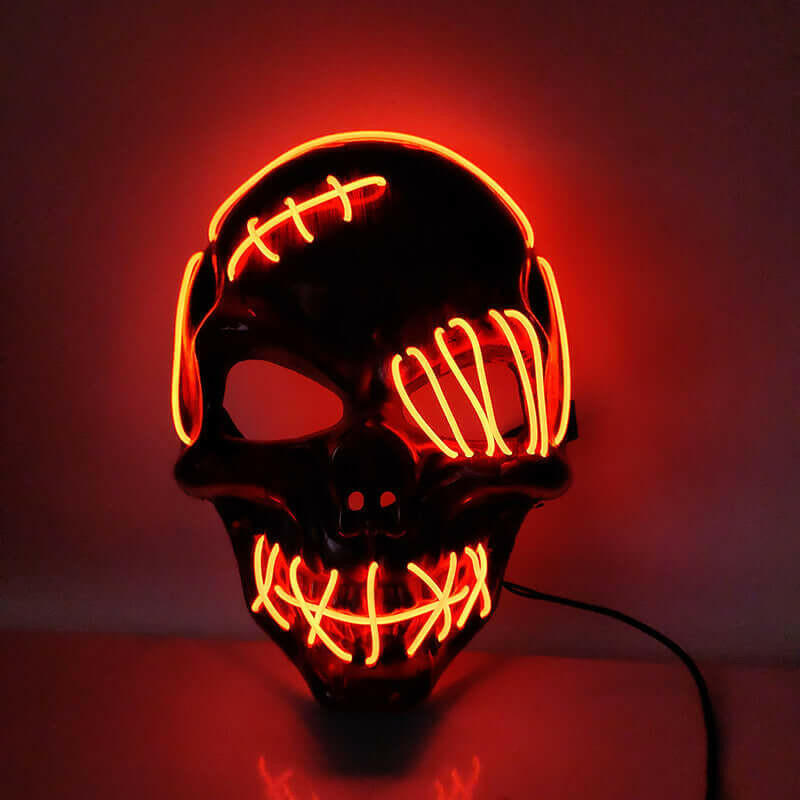 Halloween Scary One-Eyed Pirate Mask Cosplay Led Mask.