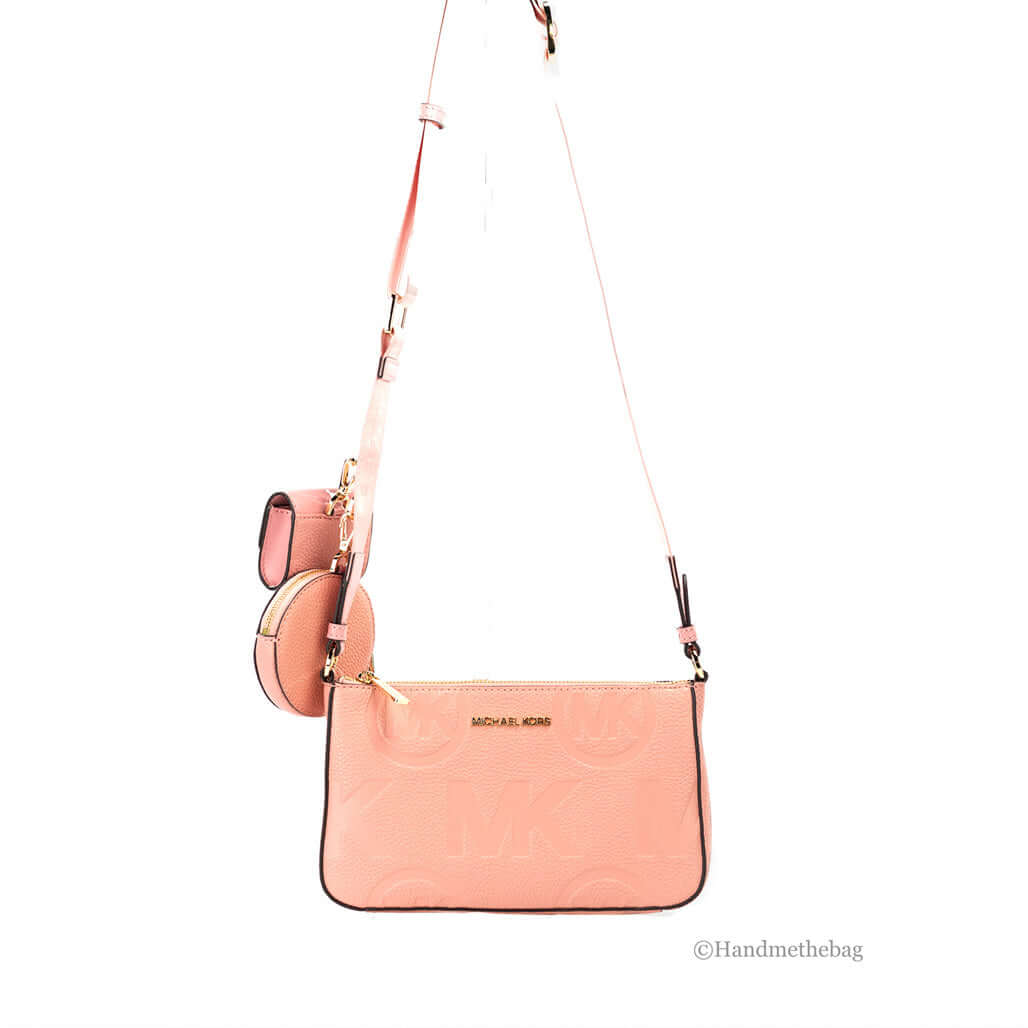 Michael Kors Jet Set Small Leather Crossbody Bag, Primrose