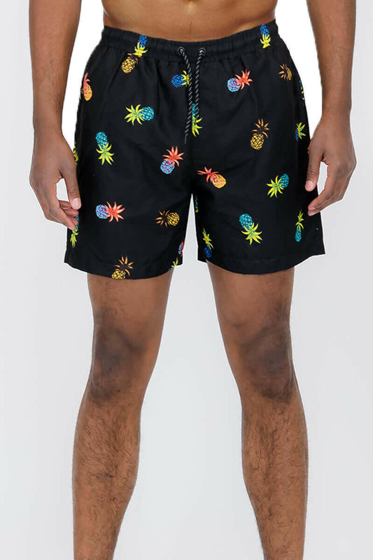 Pineapple Print Swim Shorts.