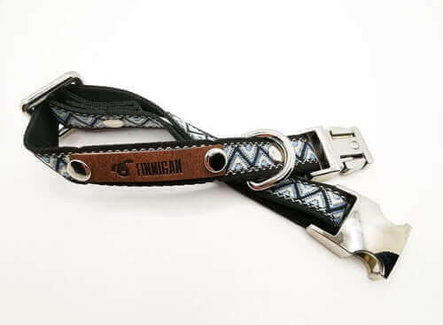 Copy of Finnigan Designer Dog Collar (Blue Collection) Small.