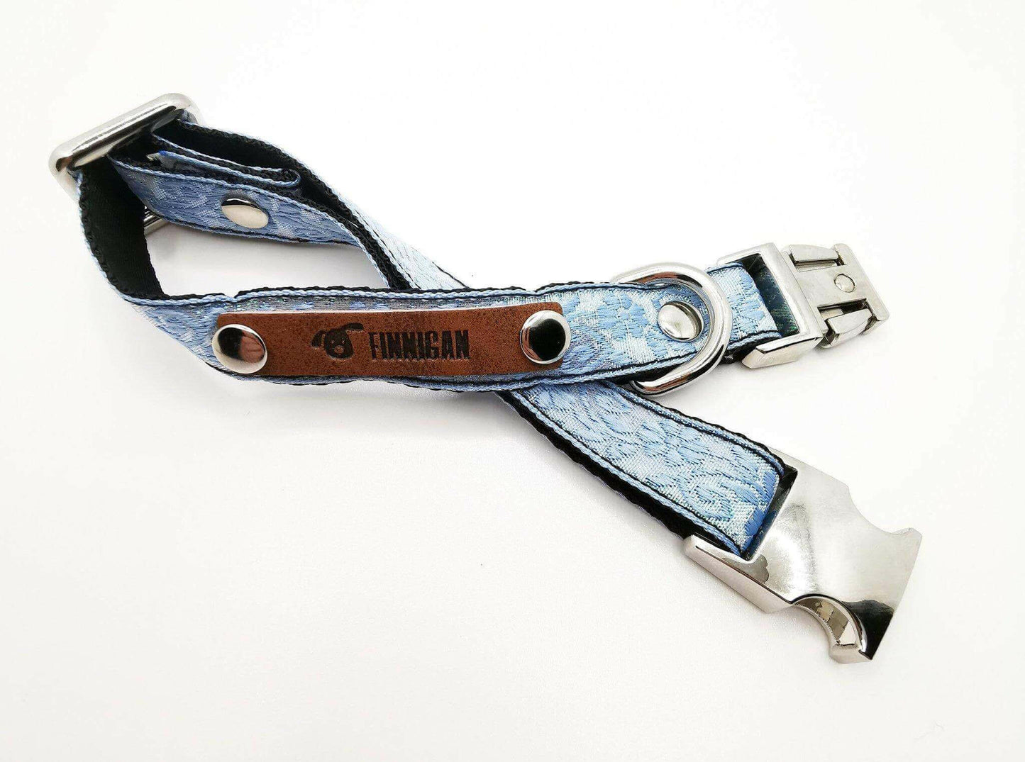 Copy of Finnigan Designer Dog Collar (Blue Collection) Small.