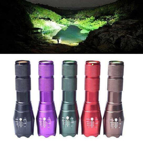 Grab-N-Go Zoomable Focusing Flashlight In 5 Colors.