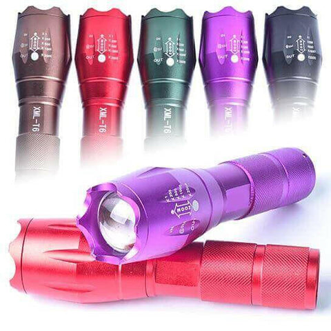 Grab-N-Go Zoomable Focusing Flashlight In 5 Colors.