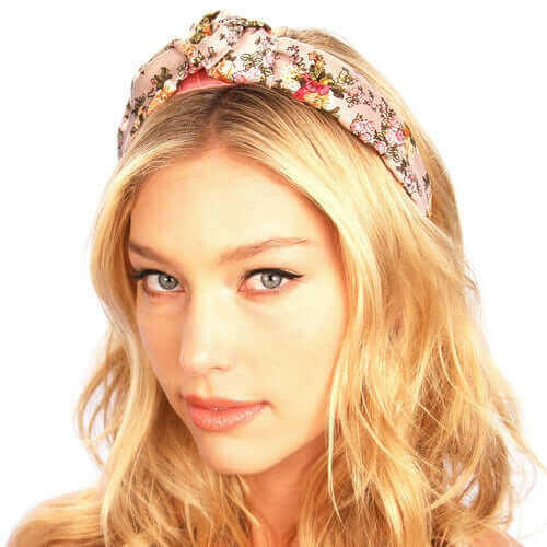 Floral Silk Top Knot Headband.