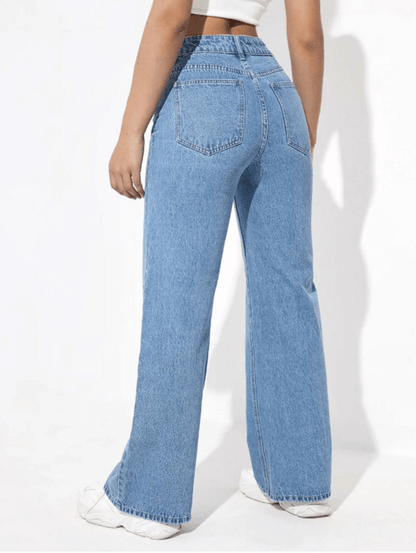 Women High Rise Denim Jeans(Size28)(Colorlight blue)