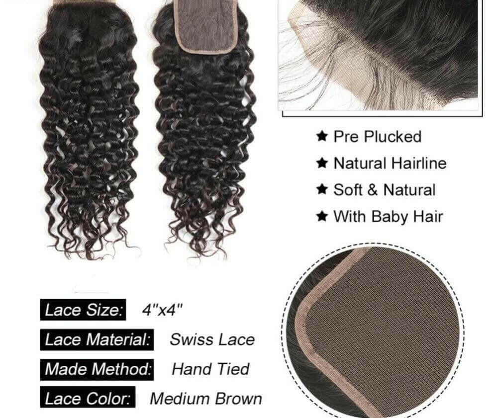 Beumax Double Drawn 12A Grade Deep Wave BUNDLES with CLOSURES &amp;