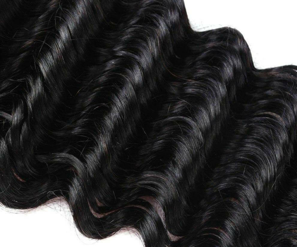 Super Double Drawn 12A Grade Deep Wave BUNDLES with CLOSURES &amp; FRONTAL