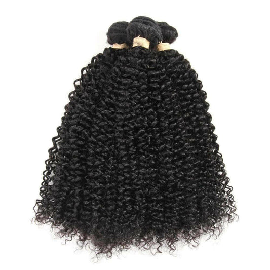 BeuMax 10A Grade 3/4 Kinky Curl bundles with 13x4 Frontal.