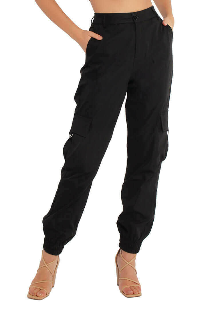 high waist cargo pants.