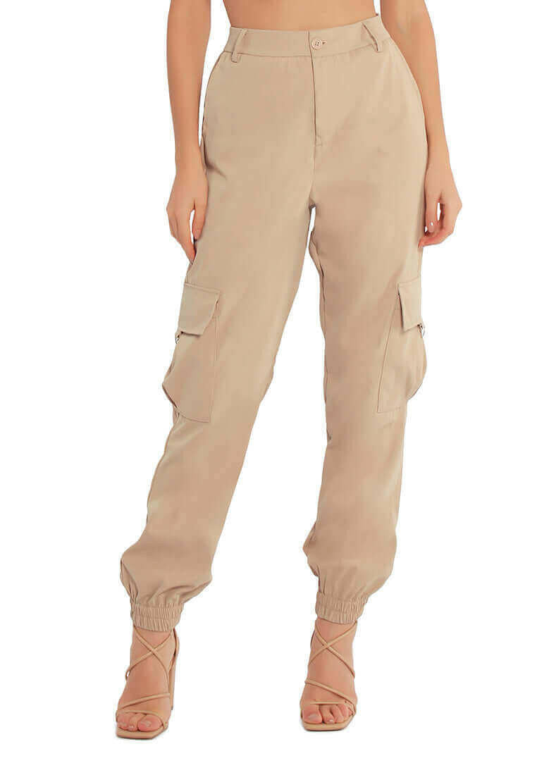 high waist cargo pants