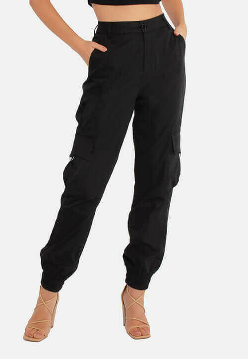 high waist cargo pants