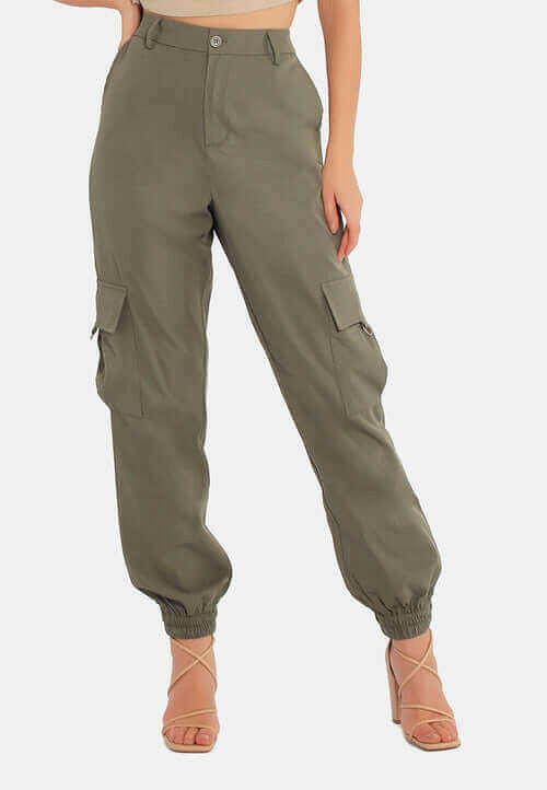 high waist cargo pants