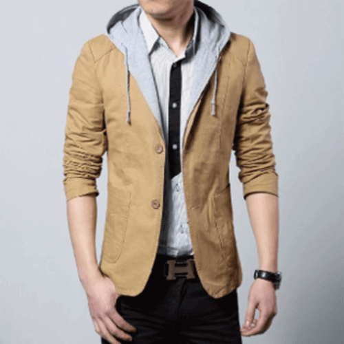 Mens Street Style Hooded Blazer.