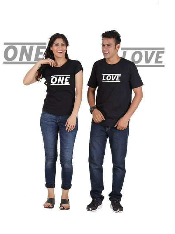 Soulmate (Classic) Classic Couple T-Shirt Black.