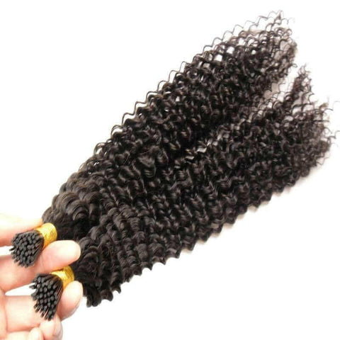 Jerry Curl Human Hair i Tip Microlinks Bulk Braiding Human Hair Bundle.