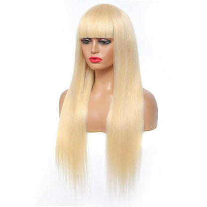 #1B/613 Straight 180% Density #613 Wig with Bang 200% Density Human.