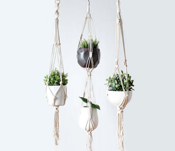 Macrame Plant Hanger - Handcrafted Vintage Style
