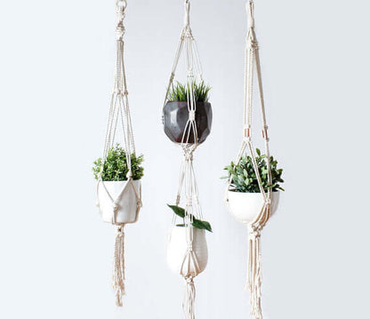 Macrame Plant Hanger - Handcrafted Vintage Style