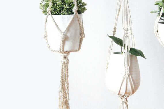 Macrame Plant Hanger - Handcrafted Vintage Style