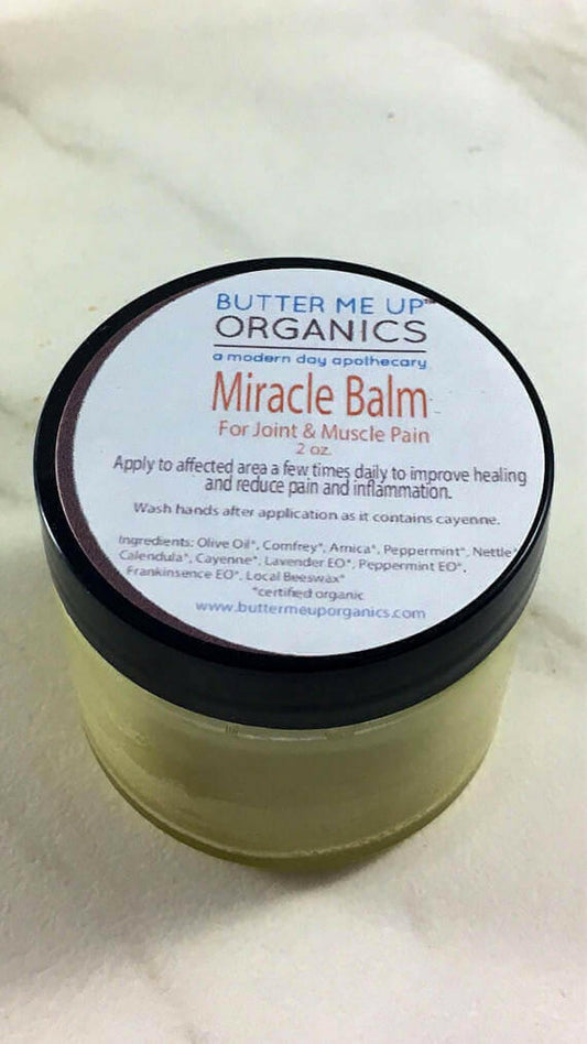 Organic Herbal pain balm for muscle and joint pain.