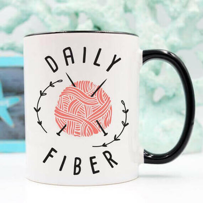 Daily Fiber Coffee Mug, Ceramic Coffee Mug, Gift.