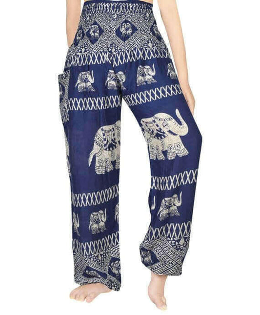 Blue ELEPHANT Pants Women Boho Pants Hippie Pants Yoga.