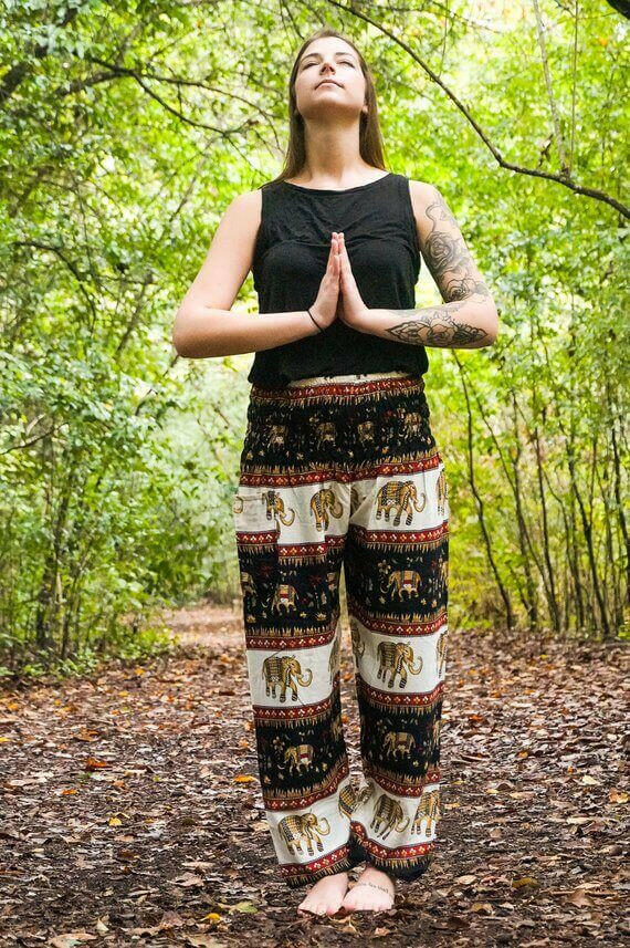 Black ELEPHANT Pants Women Harem Pants Boho Pants.