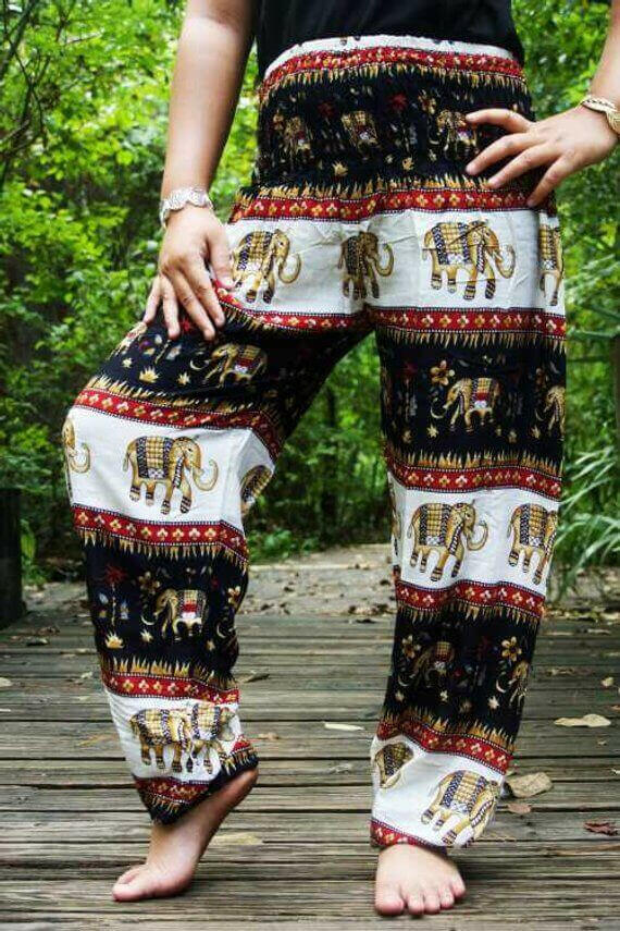 Black ELEPHANT Pants Women Harem Pants Boho Pants.