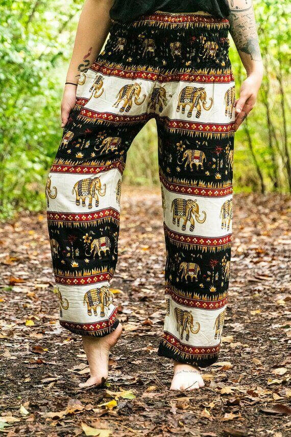 Black ELEPHANT Pants Women Harem Pants Boho Pants.