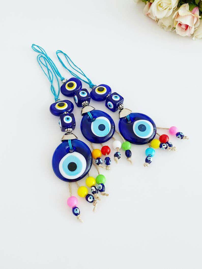 Blue Evil Eye Bead, Evil Eye Car Accessories, Protection Gift