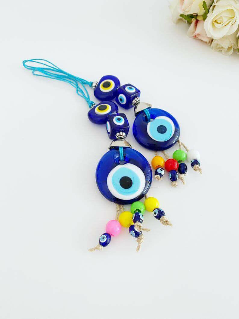 Blue Evil Eye Bead, Evil Eye Car Accessories, Protection Gift.