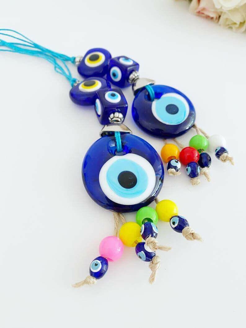 Blue Evil Eye Bead, Evil Eye Car Accessories, Protection Gift.