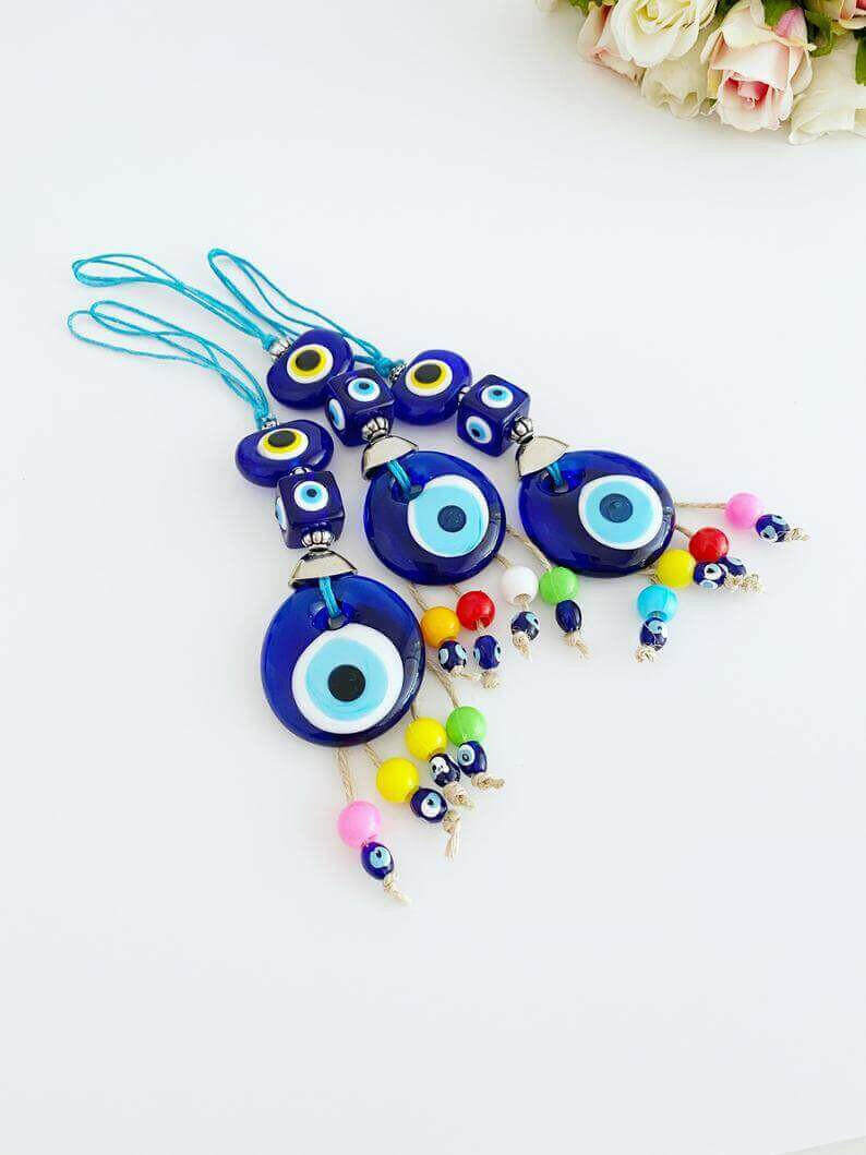 Blue Evil Eye Bead, Evil Eye Car Accessories, Protection Gift.