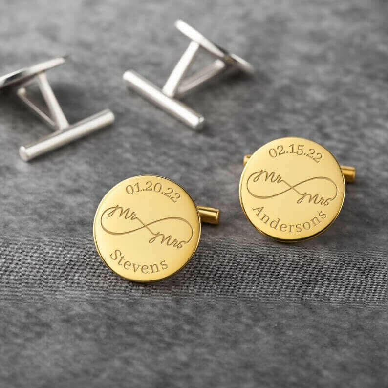 Wedding Gift For Groom, Personalized Cufflinks, Groom Gift from Bride.