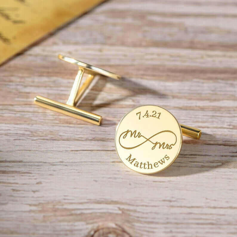 Wedding Gift For Groom, Personalized Cufflinks, Groom Gift from Bride.