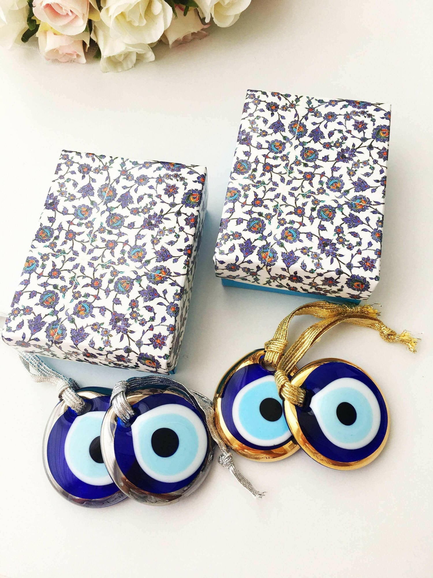 Christmas gift ideas, blue evil eye charm, christmas gifts, wedding