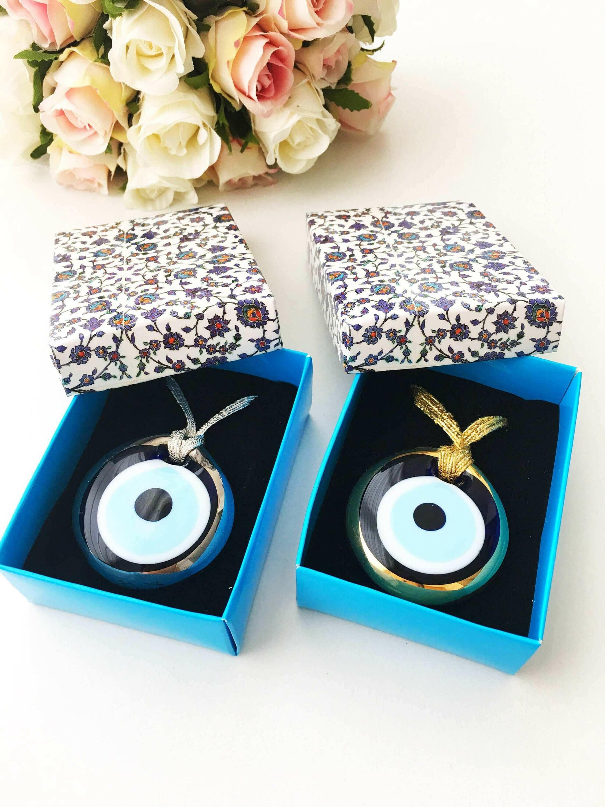 Christmas gift ideas, blue evil eye charm, christmas gifts, wedding.