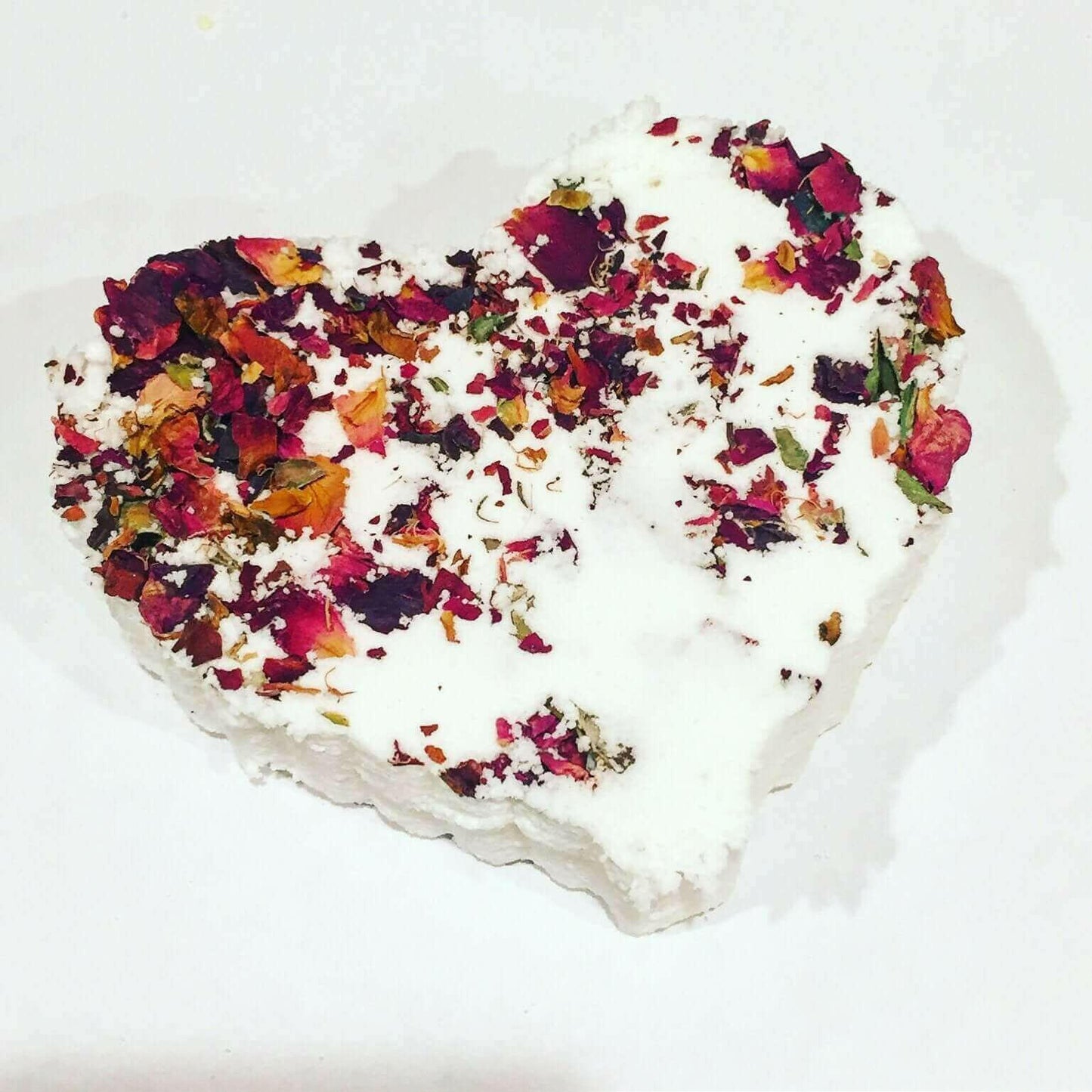 Rose heart bath bomb / organic bath bomb / essential oil bath bomb /.