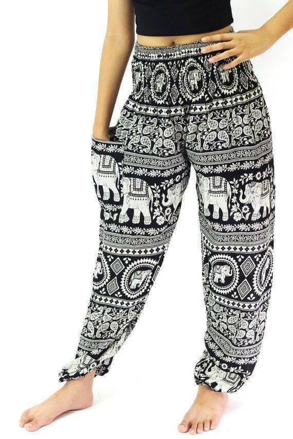 Animal Print High-Waist Rayon Pant.