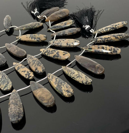 Honey Dendrite Beads, Gemstone Beads, Jewelry Supplies forJewelry
