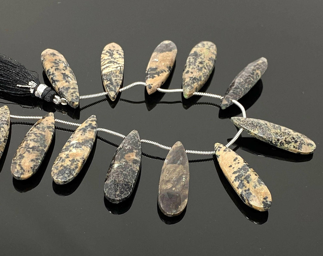 Honey Dendrite Beads, Gemstone Beads, Jewelry Supplies forJewelry