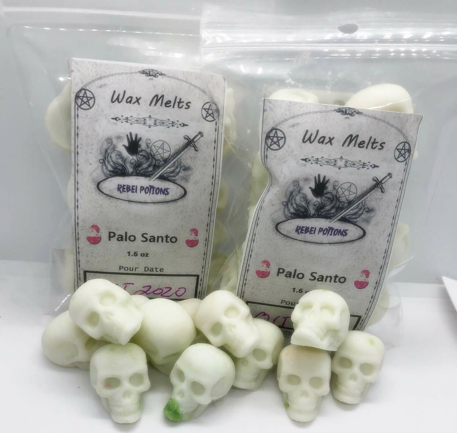 Palo Santo mini skull wax melts witch pagan wicca tart.