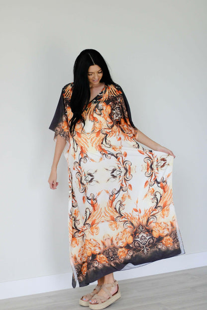 Tribal Kaftan Dress, Plus Size Kaftan For Women, Maternity Lounge