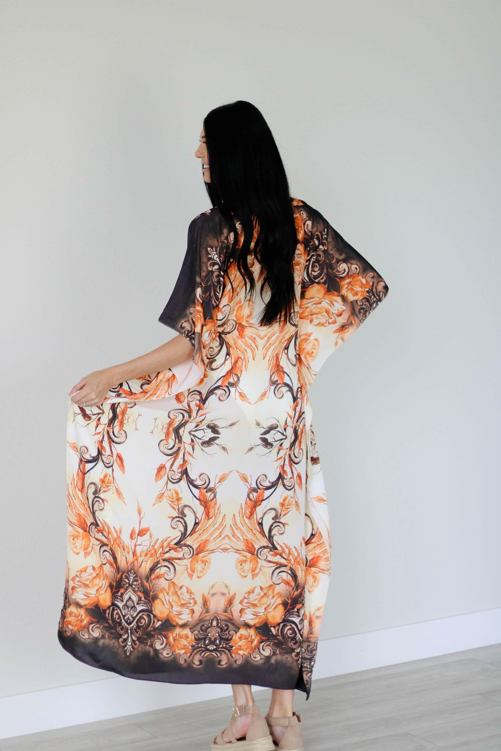 Tribal Kaftan Dress, Plus Size Kaftan For Women, Maternity Lounge.