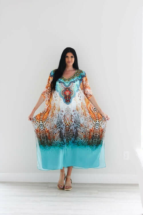 Embellished Caftan Dress  for women.