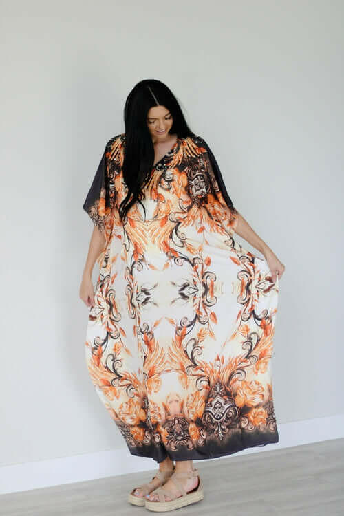 Tribal Kaftan Dress, Plus Size Kaftan For Women, Maternity Lounge.